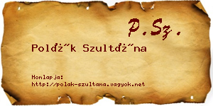Polák Szultána névjegykártya